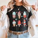 XXL Black Patriotic Summer Popsicles Graphic Tee, Summer Fun Shirt, 4th Of July Tee, Summer Barbeque  