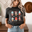 XXL Charcoal Patriotic Summer Popsicles Graphic Tee, Summer Fun Shirt, 4th Of July Tee, Summer Barbeque  