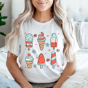 XXL White Patriotic Summer Popsicles Graphic Tee, Summer Fun Shirt, 4th Of July Tee, Summer Barbeque  