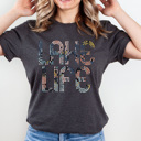 XL Graphite Lake Life Basic Graphic Tee, Floral Summer Shirt, Summer Lake Trips Tee 
