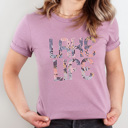 XL Plum Lake Life Basic Graphic Tee, Floral Summer Shirt, Summer Lake Trips Tee 