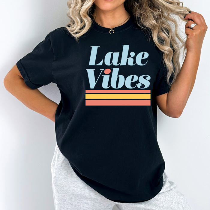 Lake Vibes Comfort Colors Tee, Summer Lake Trip Shirt, Boat Life Tee