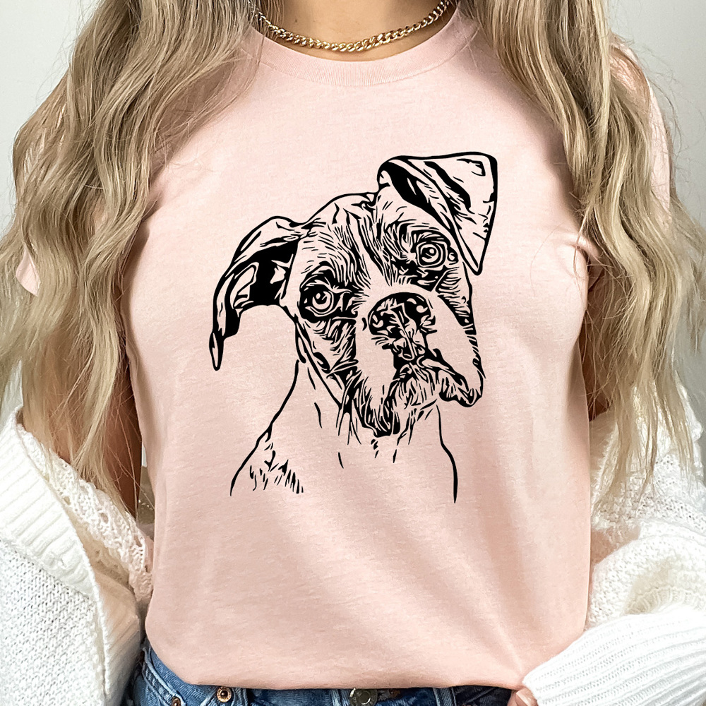 Boxer Dog Graphic Tee, I Love My Dog Shirt, Puppy Tee 