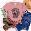 XXL Mauve Doodle Dog Graphic Tee, I Love My Dog Shirt, Puppy Tee 