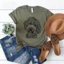 Large Olive Doodle Dog Graphic Tee, I Love My Dog Shirt, Puppy Tee 