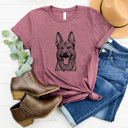  Shepherd Dog Graphic Tee, I Love My Dog Shirt, Puppy Tee 