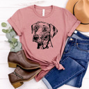 Large Mauve Retriever Dog Graphic Tee, I Love My Dog Shirt, Puppy Tee 