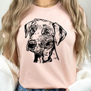 Large Peach Retriever Dog Graphic Tee, I Love My Dog Shirt, Puppy Tee 