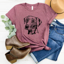 Large Plum Retriever Dog Graphic Tee, I Love My Dog Shirt, Puppy Tee 