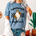 XXL Blue Jean I Ghost People All Year Round Comfot Colors Tee, Halloween Ghost Graphic Tee, Fall Trendy Ghost Printed Tee