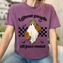XXL Berry I Ghost People All Year Round Comfot Colors Tee, Halloween Ghost Graphic Tee, Fall Trendy Ghost Printed Tee