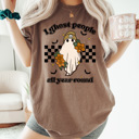 XXL Espresso I Ghost People All Year Round Comfot Colors Tee, Halloween Ghost Graphic Tee, Fall Trendy Ghost Printed Tee