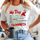 Large Ash Grey I'm Booked Chirstmas Movie Graphic Tee, Jazzercize, Clasic Christmas Movie 