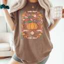Large Espresso Fall Pumpkin Comfort Colors Tee, Pumpkin Patch Graphic Tee, Fall Vibes Printed Tee