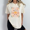 XL Ivory Fall Pumpkin Comfort Colors Tee, Pumpkin Patch Graphic Tee, Fall Vibes Printed Tee