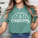  Just A Girl Who Loves Christmas Comfort Colors Tee, Holiday Shirt