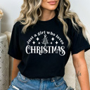 XXL Black Just A Girl Who Loves Christmas Comfort Colors Tee, Holiday Shirt