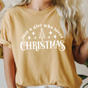  Just A Girl Who Loves Christmas Comfort Colors Tee, Holiday Shirt