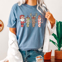 Medium Blue Jean Christmas Favorite Cup Comfort Colors Tee, Girly Christmas 