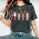  Christmas Favorite Cup Comfort Colors Tee, Girly Christmas 