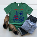 Medium Grass Green Out Here Ballin' basketball Santa Men's Graphic Tee, Sports Christmas Shirt, Christmas Gift For Husband