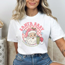 Large White Santa Baby Leave A Stanley Comfort Colors Tee, Funny Christmas Shirt