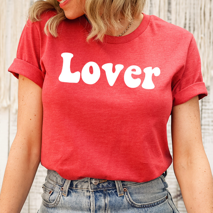 Lover Valentines Day Graphic Tee, Galentine’s, V-Day Love Shirt 