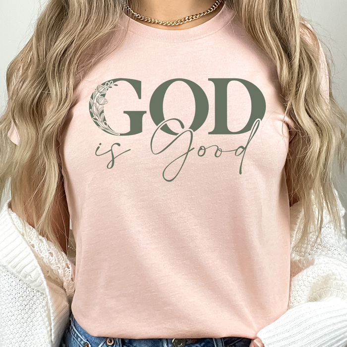 God Is Good Gospel Graphic Tee, Spring Easter Shirt 