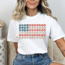 XXL White Daisy Floral American Flag Comfort Colors Tee, Patriotic Flower Shirt, 4th Of July Flag Tee 