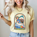  Stay Positive Funny Shark Attach Comfort Colors Tee, Funny Sarcastic Shirt, Summer Beach Tee