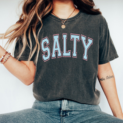 Salty Summer Comfort Colors Tee, Summer Beach Vacation Shirt, Salty Beach Shirt