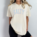 XXL Ivory Salty Summer Comfort Colors Tee, Summer Beach Vacation Shirt, Salty Beach Shirt