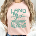 XXL Peach Land Mermaid Summer Graphic Tee, Splashy And Sassy Shirt, Beach Babe Tee