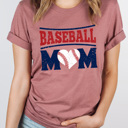  Baseball Mom Heart Graphic Tee, Love Baseball Shirt, Mom Life Game Day Tee