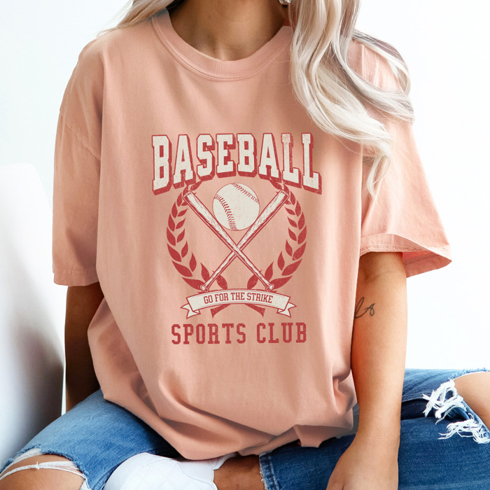 Baseball Sports Club Comfort Colors Tee, Go For The Strike Shirt, Baseball Game Day Tee