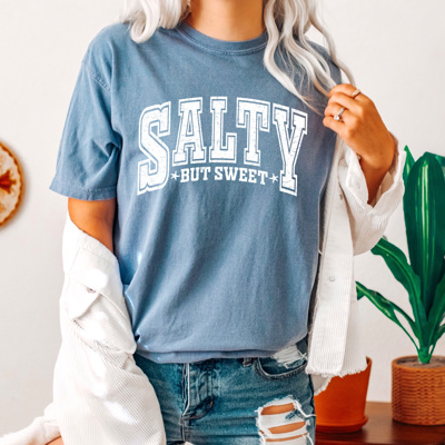 Salty But Sweet Comfort Colors Tee, Salt Beach Summer Shirt, Sarcastic Tee