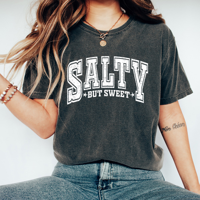 Salty But Sweet Comfort Colors Tee, Salt Beach Summer Shirt, Sarcastic Tee