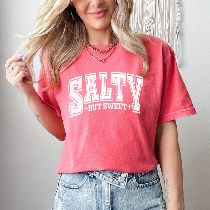 Salty But Sweet Comfort Colors Tee, Salt Beach Summer Shirt, Sarcastic Tee