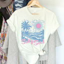  Salty Soul Summer Beach Graphic Tee, Summer Beach Vacation Shirt, Salty Beach Tee