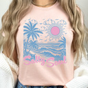 XXL Peach Salty Soul Summer Beach Graphic Tee, Summer Beach Vacation Shirt, Salty Beach Tee