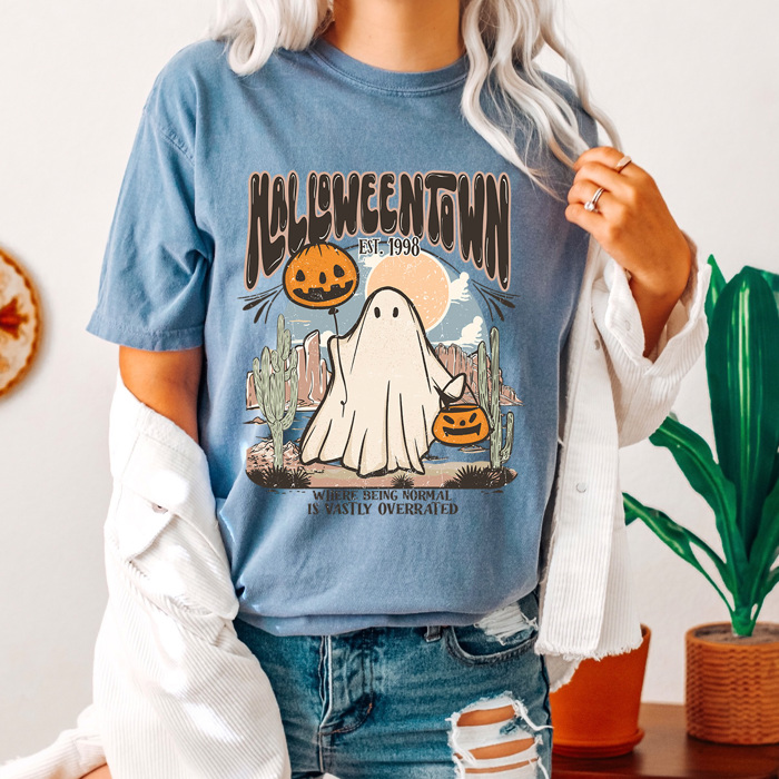 Halloweentown Vintage Ghost Comfort Colors Tee, Halloween