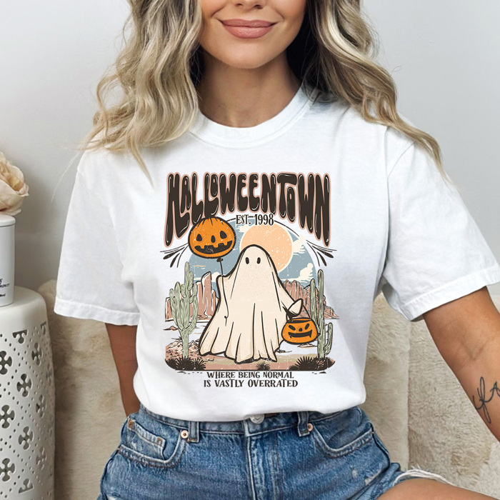 Halloweentown Vintage Ghost Comfort Colors Tee, Halloween