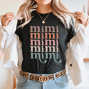 XXL Black Mimi Grandma Graphic Tee, Colorful Grandma Tee