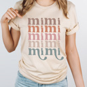 XXL Cream Mimi Grandma Graphic Tee, Colorful Grandma Tee