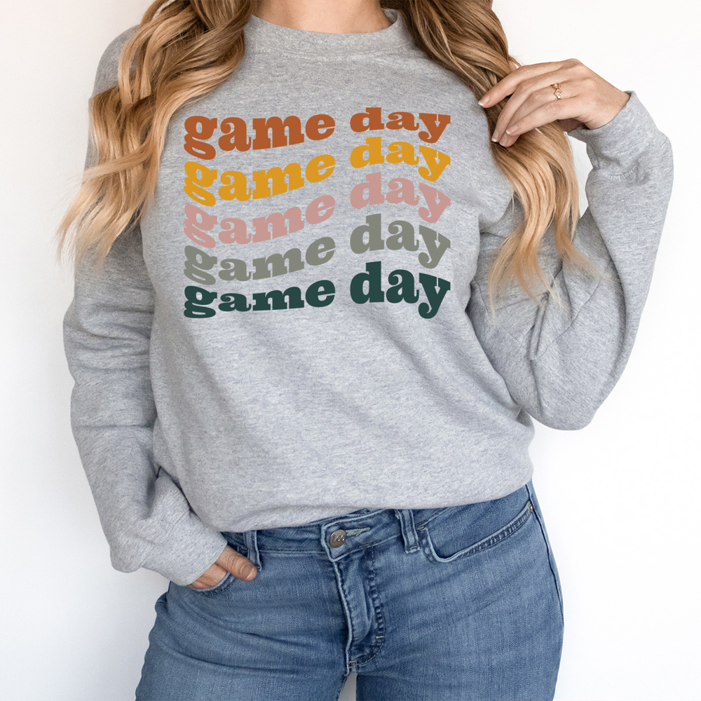 Game Day Stacked Fleece Sweatshirt, Football, Sports 