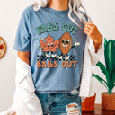 XXL Blue Jean Falls Out Balls Out Football Comfort Colors Tee, Fall Football Season Print Tee, Thanksgiving Football Game Shirt