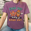 XXL Berry Falls Out Balls Out Football Comfort Colors Tee, Fall Football Season Print Tee, Thanksgiving Football Game Shirt