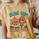 XXL Mustard Falls Out Balls Out Football Comfort Colors Tee, Fall Football Season Print Tee, Thanksgiving Football Game Shirt