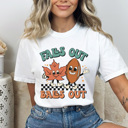 XXL White Falls Out Balls Out Football Comfort Colors Tee, Fall Football Season Print Tee, Thanksgiving Football Game Shirt