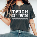 XXL Pepper Touch Down Game Paly Comfort Colors Tee, Football Printed Tee, Game Day Sports Shirt  